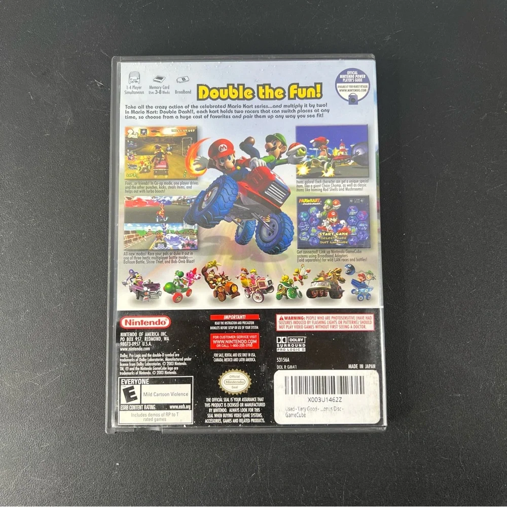 Mario Kart: Double Dash For Nintendo Gamecube Tested & Complete W/ Bonus Disc